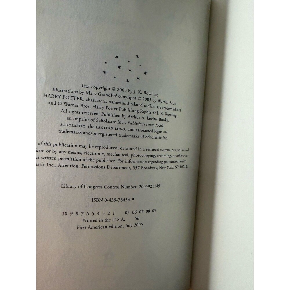 Harry Potter and the Half Blood Prince 1st American Edition 8 errors Ends @ 652 - Picture 4 of 12